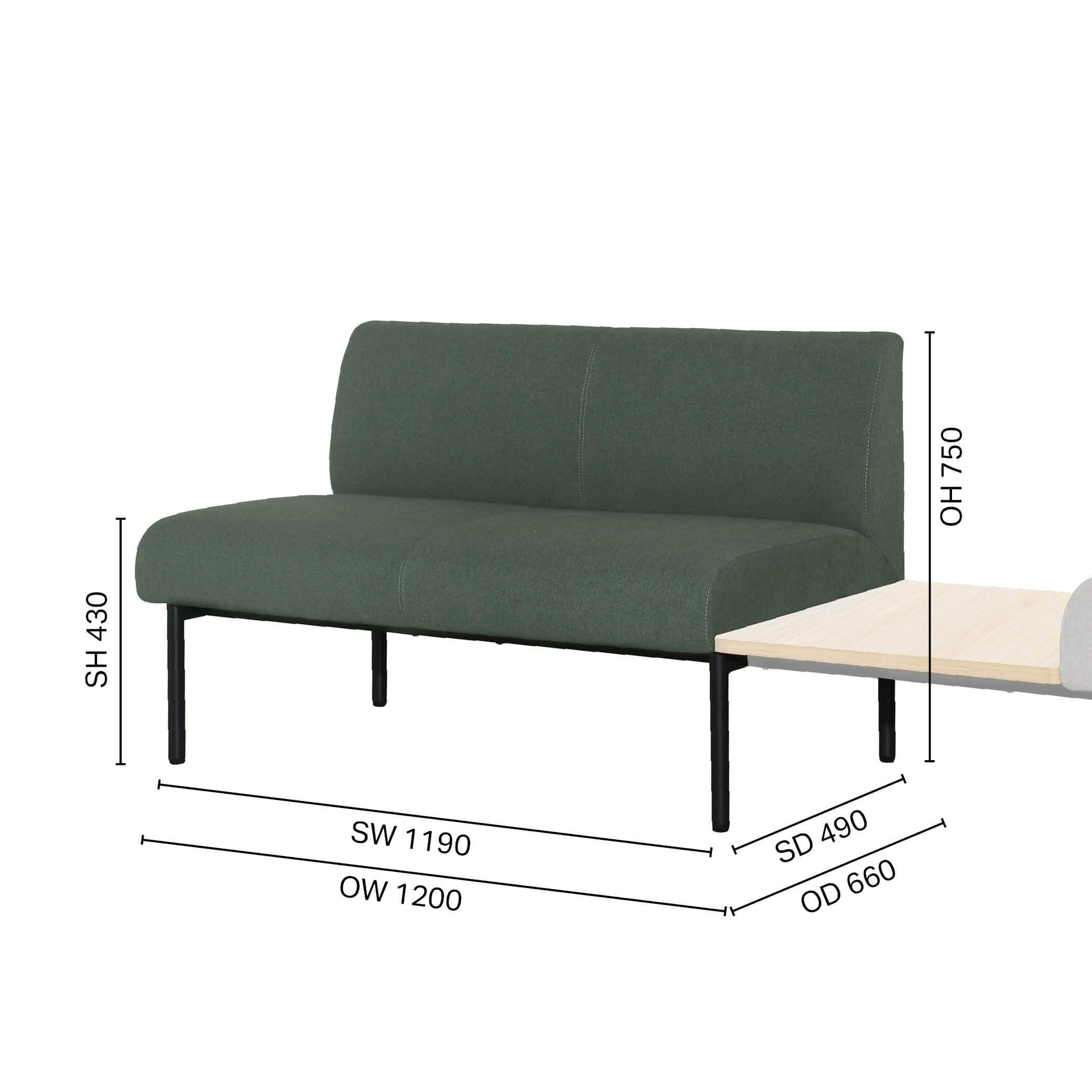 Zum Low Back – 2 Seater + Coffee Table + 1 Seater